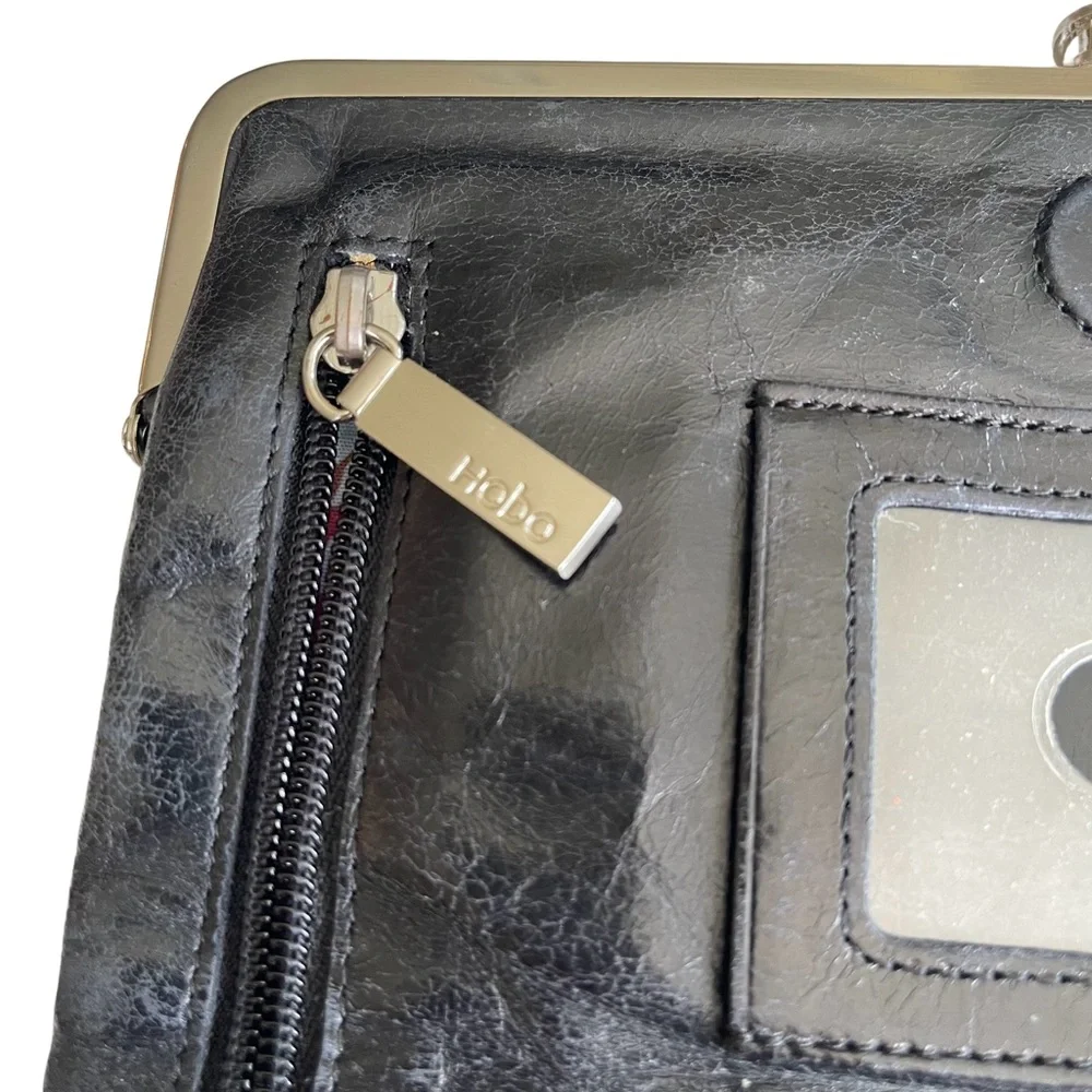 HOBO Black Genuine Leather Clutch Wallet. Like new condition. Very nice.